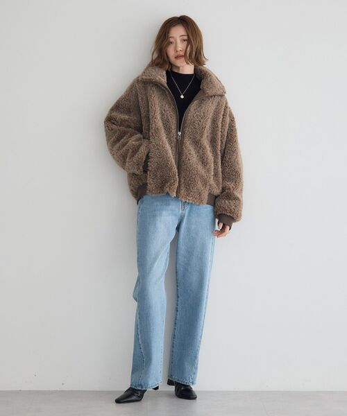 YECCA VECCA（イェッカヴェッカ）の「ルーズストレートデニムパンツ（デニムパンツ・レディース・グレー/インディゴブルー・S/M）」の19枚目の写真