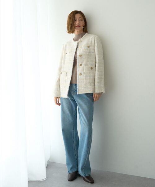 YECCA VECCA（イェッカヴェッカ）の「ルーズストレートデニムパンツ（デニムパンツ・レディース・グレー/インディゴブルー・S/M）」の21枚目の写真