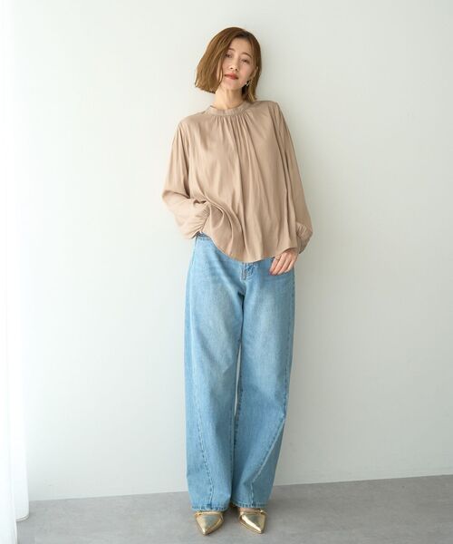 YECCA VECCA（イェッカヴェッカ）の「ルーズストレートデニムパンツ（デニムパンツ・レディース・グレー/インディゴブルー・S/M）」の20枚目の写真
