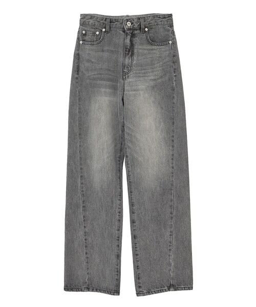 YECCA VECCA（イェッカヴェッカ）の「ルーズストレートデニムパンツ（デニムパンツ・レディース・グレー/インディゴブルー・S/M）」の13枚目の写真