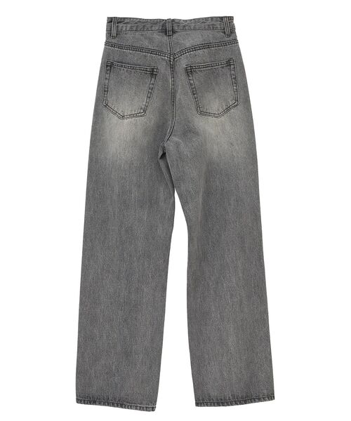 YECCA VECCA（イェッカヴェッカ）の「ルーズストレートデニムパンツ（デニムパンツ・レディース・グレー/インディゴブルー・S/M）」の12枚目の写真