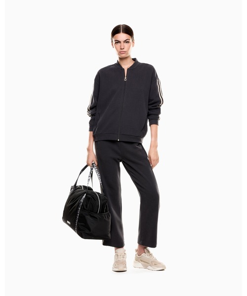 EMPORIO ARMANI EA7（エンポリオアルマーニイーエーセブン）の「【エンポリオ アルマーニ EA7】Sporty Forever ジップアップ スウェットシャツ コットン混紡（スウェット・レディース・ダークアッシュ・MEDIUM/SMALL/X-SMALL/LARGE）」の4枚目の写真