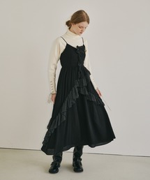 idem | dot × rose corsage cami onepiece / コサージュ付きドットフリルキャミワンピース(ワンピース)