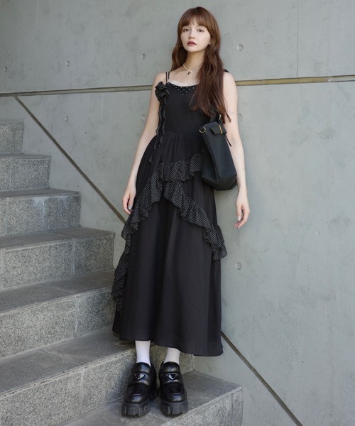 希少✨️美品♡トゥービーシック ドット フリルワンピース ベルト キャミソール付 公式】TO BE CHIC(トゥービーシック)のファッション通販 - SANYO