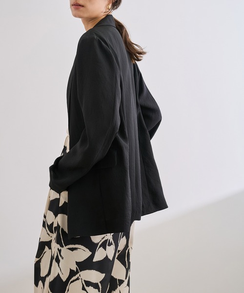 ROPE'(ロペ)の「シアージャケット/セットアップ対応(テーラードジャケット・レディース・ブラック/グレー・38/36)」の3枚目の写真