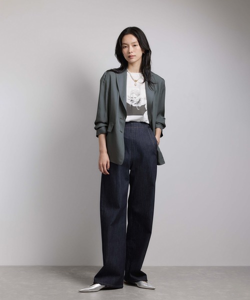 ROPE'(ロペ)の「シアージャケット/セットアップ対応(テーラードジャケット・レディース・ブラック/グレー・38/36)」の9枚目の写真