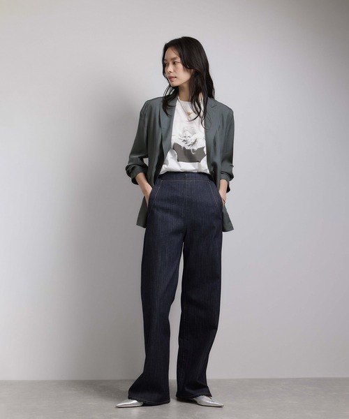 ROPE'(ロペ)の「シアージャケット/セットアップ対応(テーラードジャケット・レディース・ブラック/グレー・38/36)」の10枚目の写真