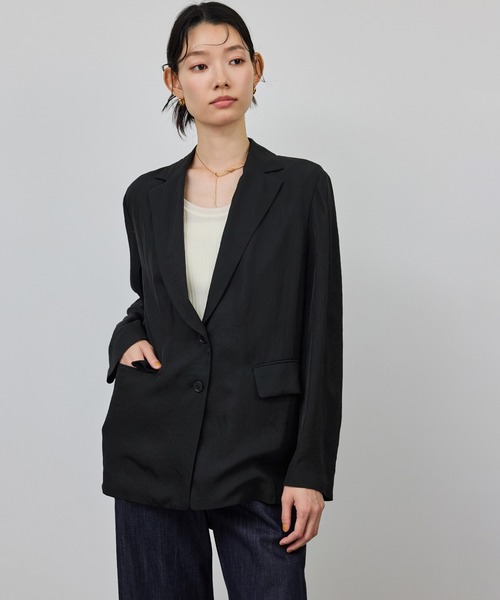 ROPE'(ロペ)の「シアージャケット/セットアップ対応(テーラードジャケット・レディース・ブラック/グレー・38/36)」の11枚目の写真