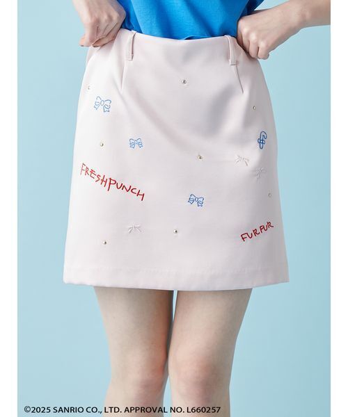 FURFUR（ファーファー）の「FRESH PUNCH 刺繍スカート（スカート・レディース・グレー/ピンク/ブラック・F）」の7枚目の写真