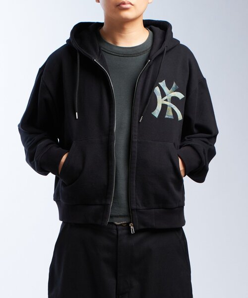 WHO'S WHO gallery（フーズフーギャラリー）の「【KOOKY'N/クーキー】KYロゴジップパーカー（パーカー・レディース・ライトグレー/ネイビー/ブラック・LARGE/MEDIUM/SMALL/X-SMALL）」の8枚目の写真