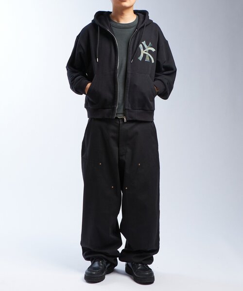 WHO'S WHO gallery（フーズフーギャラリー）の「【KOOKY'N/クーキー】KYロゴジップパーカー（パーカー・レディース・ライトグレー/ネイビー/ブラック・LARGE/MEDIUM/SMALL/X-SMALL）」の9枚目の写真