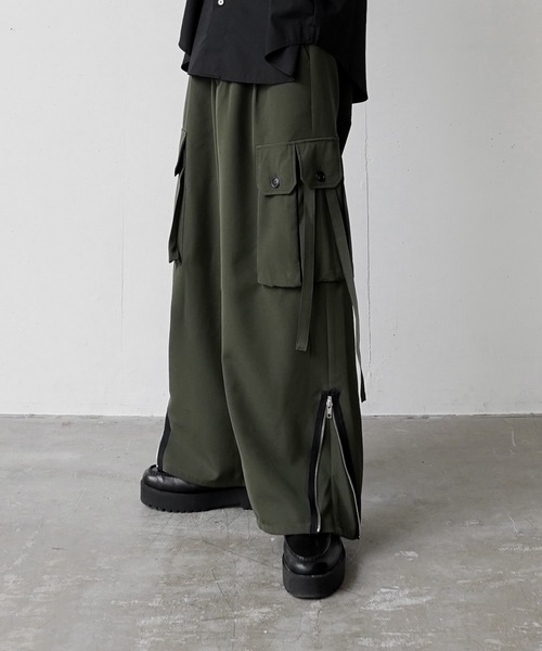 Casper John クラッシュサテンパラシュートスラックス　黒　Ｌサイズ新品 casper jhon クラッシュサテンパラシュートスラックス L 美品 Casper