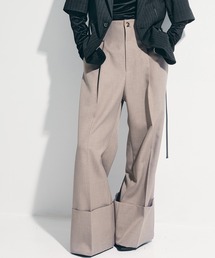 STUDIOUS | 【STUDIOUS/ステュディオス】Wide Double Hem Trousers/ワイドダブルヘムトラウザーズ/パンツ(スラックス)