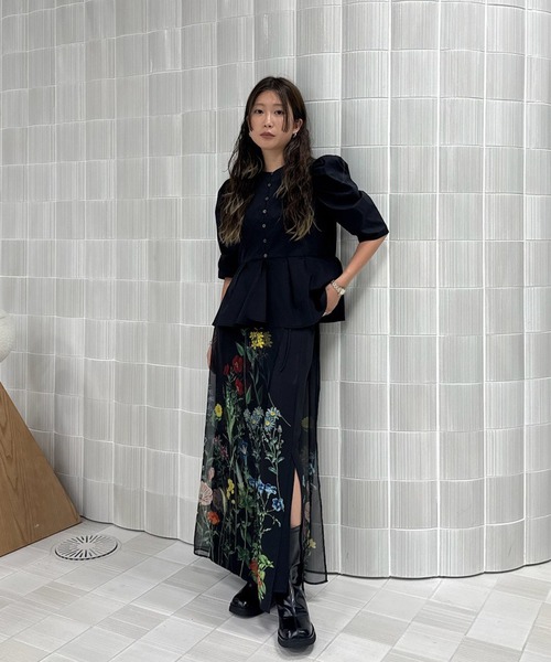 PEPLUM JACKET WITH PUFF BLOUSE　アメリヴィンテージ Ameri（アメリ）の「PEPLUM JACKET WITH PUFF BLOUSE（ベスト