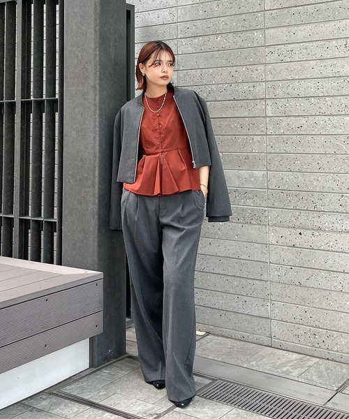 PEPLUM JACKET WITH PUFF BLOUSE　アメリヴィンテージ Ameri（アメリ）の「PEPLUM JACKET WITH PUFF BLOUSE（ベスト