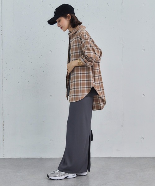 Doux archives（ドゥアルシーヴ）の「オンブレチェックシャツ（シャツ/ブラウス・レディース・ブラウン/ブラック/ブルー・38）」の16枚目の写真