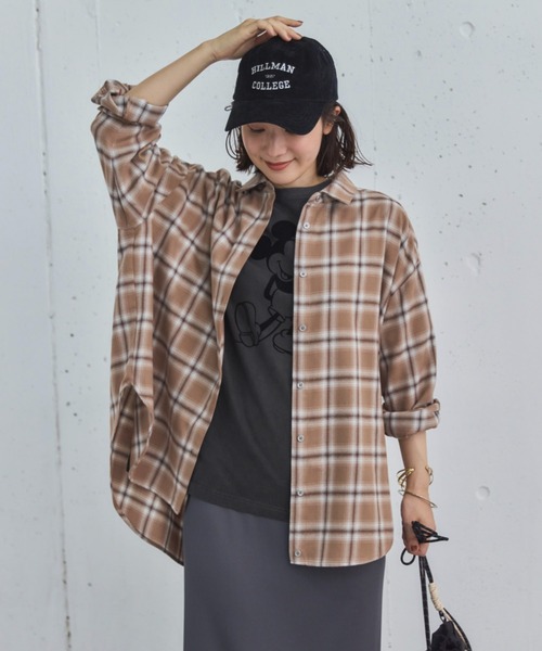 Doux archives（ドゥアルシーヴ）の「オンブレチェックシャツ（シャツ/ブラウス・レディース・ブラウン/ブラック/ブルー・38）」の19枚目の写真