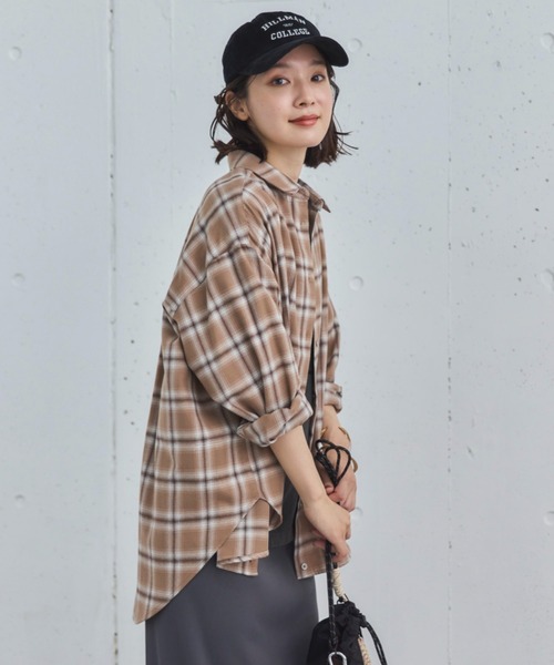 Doux archives（ドゥアルシーヴ）の「オンブレチェックシャツ（シャツ/ブラウス・レディース・ブラウン/ブラック/ブルー・38）」の20枚目の写真