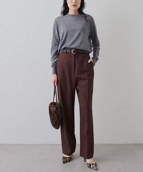 Whim Gazette(ウィムガゼット)の「16Gクルーネックプルオーバー(ニット/セーター・レディース・ライトベージュ/グレー/ブルー系その他・FREE)」の18枚目の写真