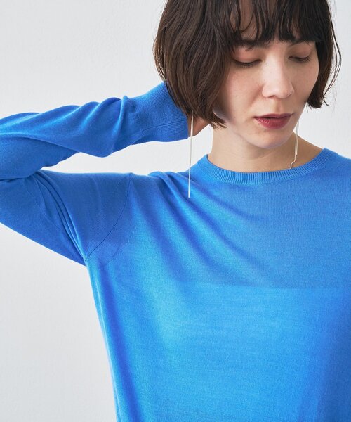 Whim Gazette(ウィムガゼット)の「16Gクルーネックプルオーバー(ニット/セーター・レディース・ライトベージュ/グレー/ブルー系その他・FREE)」の8枚目の写真