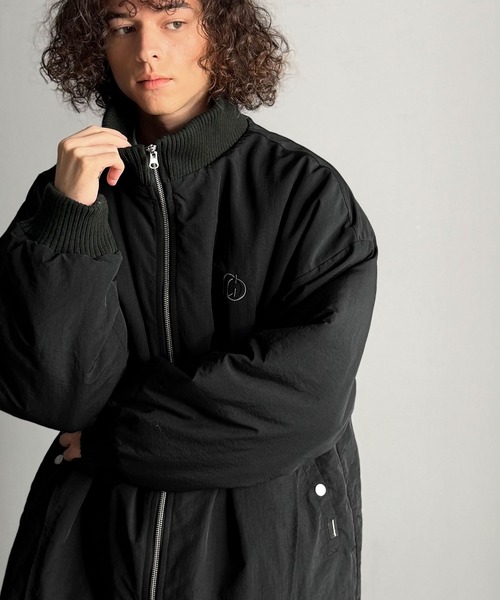 セール】「防寒高機能。」リブハイネック中綿入りモンスターオーバー