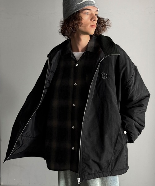 セール】「防寒高機能。」リブハイネック中綿入りモンスターオーバー