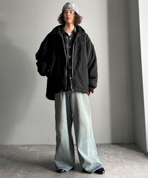 セール】「防寒高機能。」リブハイネック中綿入りモンスターオーバー