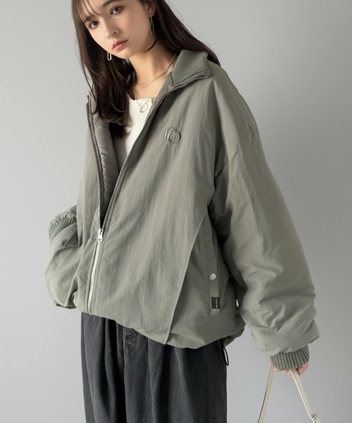 セール】「防寒高機能。」リブハイネック中綿入りモンスターオーバー