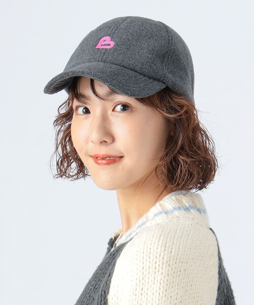 BEAMS HEART(ビームスハート)の「B-HEART ロゴ フリース キャップ(ハット・レディース・ホワイト系その他5/グレー・ONE SIZE)」の2枚目の写真
