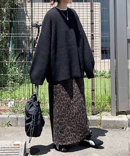 CORNERS by KR（コーナーズバイケーアール）の「【CORNERS by KR】レオパード柄ナロースカート（スカート・レディース・ブラウン・FREE）」の6枚目の写真