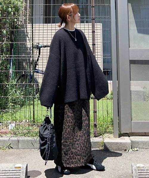 CORNERS by KR（コーナーズバイケーアール）の「【CORNERS by KR】レオパード柄ナロースカート（スカート・レディース・ブラウン・FREE）」の7枚目の写真