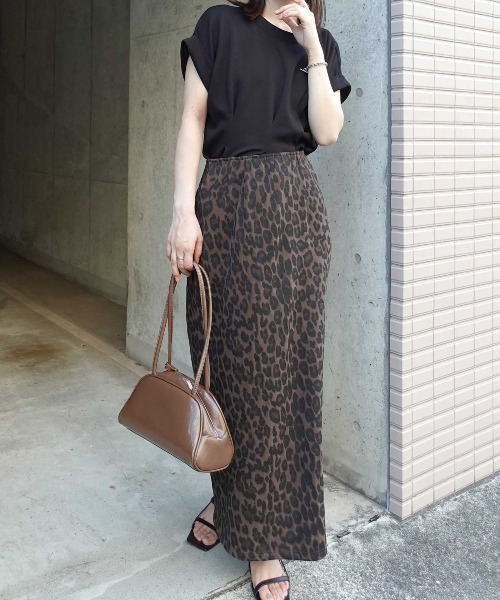 CORNERS by KR（コーナーズバイケーアール）の「【CORNERS by KR】レオパード柄ナロースカート（スカート・レディース・ブラウン・FREE）」の8枚目の写真