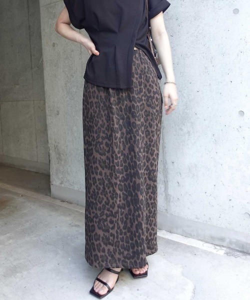 CORNERS by KR（コーナーズバイケーアール）の「【CORNERS by KR】レオパード柄ナロースカート（スカート・レディース・ブラウン・FREE）」の10枚目の写真