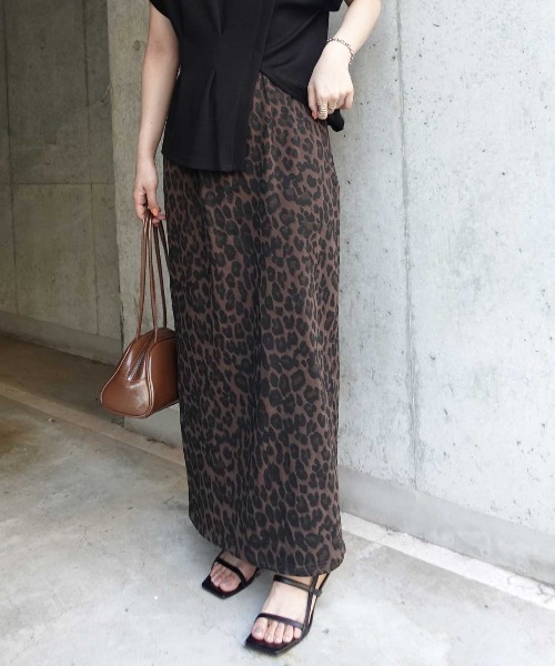 CORNERS by KR（コーナーズバイケーアール）の「【CORNERS by KR】レオパード柄ナロースカート（スカート・レディース・ブラウン・FREE）」の9枚目の写真
