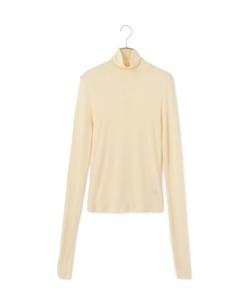 セール】ウォッシャブルウールタートルネックカットオフプルオーバー