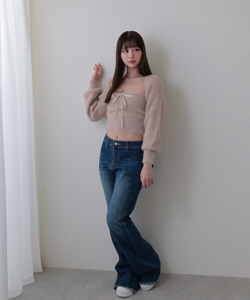 M DOLLY(エムドリー)の「ribbon soffice knit tops / リボンソッフィチェニットトップス(ニット/セーター・レディース・ベージュ/ブラック/グレー・FREE)」の16枚目の写真