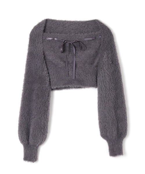 M DOLLY(エムドリー)の「ribbon soffice knit tops / リボンソッフィチェニットトップス(ニット/セーター・レディース・ベージュ/ブラック/グレー・FREE)」の19枚目の写真