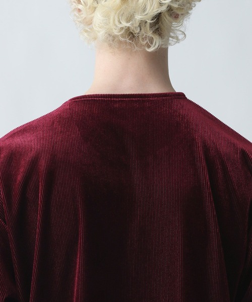 HARE（ハレ）の「ユルネックベロアカットソー(HARE)（Tシャツ/カットソー・メンズ・ブラック/レッド・SMALL/MEDIUM）」の11枚目の写真