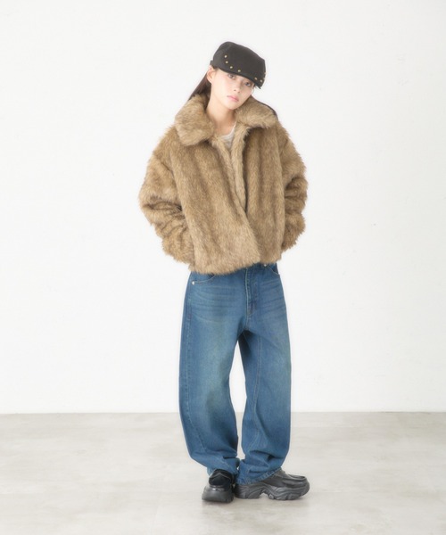 タグ付き新品未使用❣️フィラ　ふわモコ♡フェイクファースコート　Mサイズ 日本限定】FAKE FUR COAT / フェイクファーコート（その他アウター