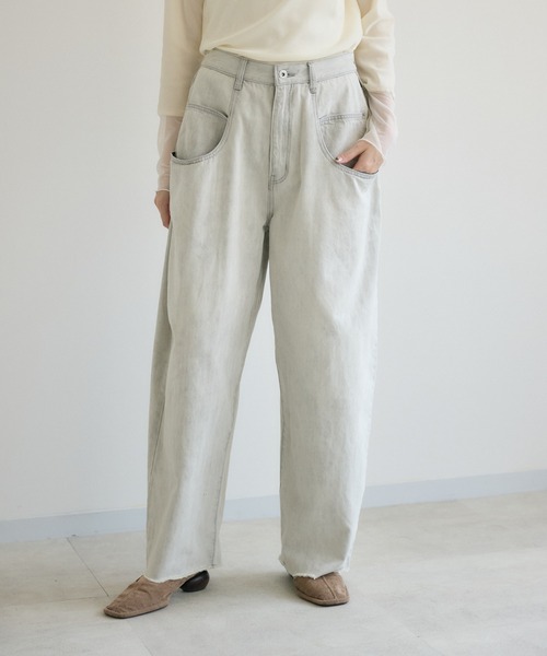 Paradise Picnic(パラダイスピクニック)の「CYAN ドレープPKサイドタックデニム(デニムパンツ・レディース・グレー/ブルー・SMALL/MEDIUM)」の10枚目の写真