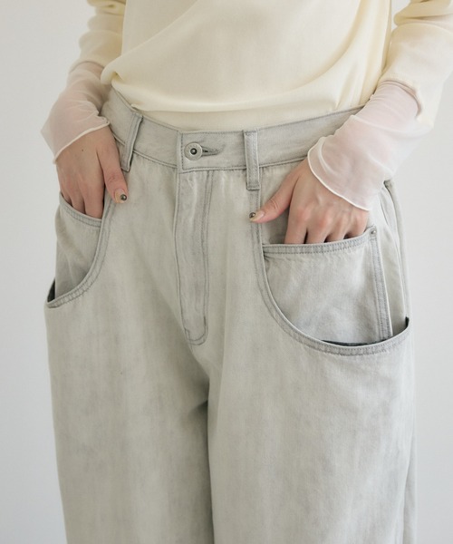 Paradise Picnic(パラダイスピクニック)の「CYAN ドレープPKサイドタックデニム(デニムパンツ・レディース・グレー/ブルー・SMALL/MEDIUM)」の15枚目の写真