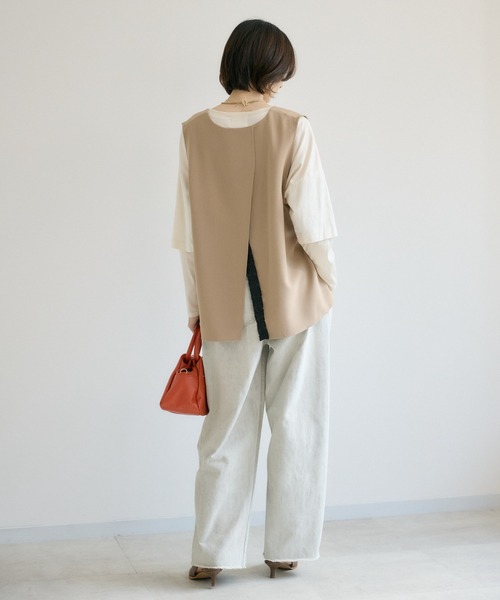 Paradise Picnic(パラダイスピクニック)の「CYAN ドレープPKサイドタックデニム(デニムパンツ・レディース・グレー/ブルー・SMALL/MEDIUM)」の3枚目の写真