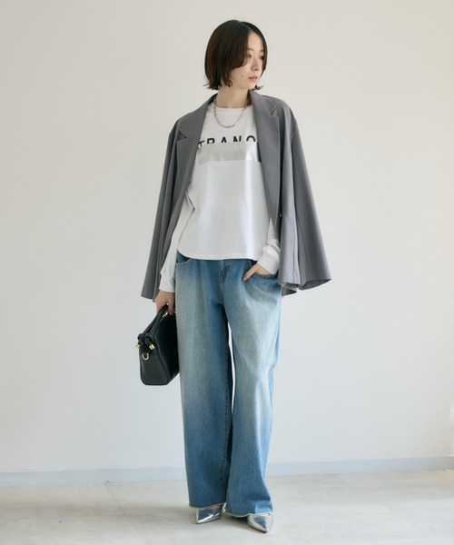 Paradise Picnic(パラダイスピクニック)の「CYAN ドレープPKサイドタックデニム(デニムパンツ・レディース・グレー/ブルー・SMALL/MEDIUM)」の21枚目の写真