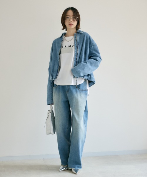 Paradise Picnic(パラダイスピクニック)の「CYAN ドレープPKサイドタックデニム(デニムパンツ・レディース・グレー/ブルー・SMALL/MEDIUM)」の22枚目の写真