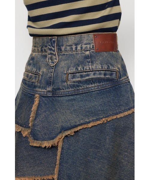 LAGUA GEM（ラグアジェム）の「RONDOM HEM CUT OFF デニムスカート（デニムスカート・レディース・ブラック/ブルー・MEDIUM/SMALL/X-SMALL）」の13枚目の写真