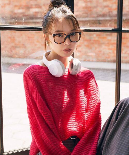 earth music&ecology（アースミュージックアンドエコロジー）の「ふんわりシアープルオーバー（Tシャツ/カットソー・レディース・グレー/ブラック/アイボリー/レッド・FREE）」の6枚目の写真