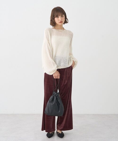 earth music&ecology（アースミュージックアンドエコロジー）の「ふんわりシアープルオーバー（Tシャツ/カットソー・レディース・グレー/ブラック/アイボリー/レッド・FREE）」の14枚目の写真