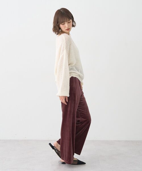 earth music&ecology（アースミュージックアンドエコロジー）の「ふんわりシアープルオーバー（Tシャツ/カットソー・レディース・グレー/ブラック/アイボリー/レッド・FREE）」の15枚目の写真