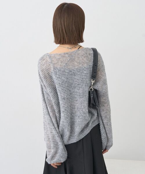 earth music&ecology（アースミュージックアンドエコロジー）の「ふんわりシアープルオーバー（Tシャツ/カットソー・レディース・グレー/ブラック/アイボリー/レッド・FREE）」の20枚目の写真