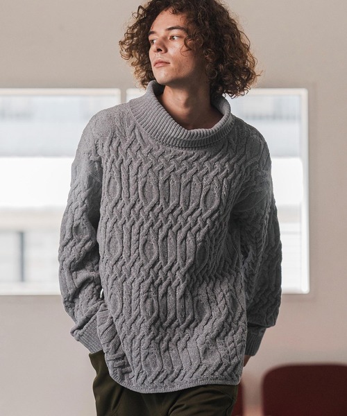 mn3184- モール風タートルネックセーター(25183CM)（ニット